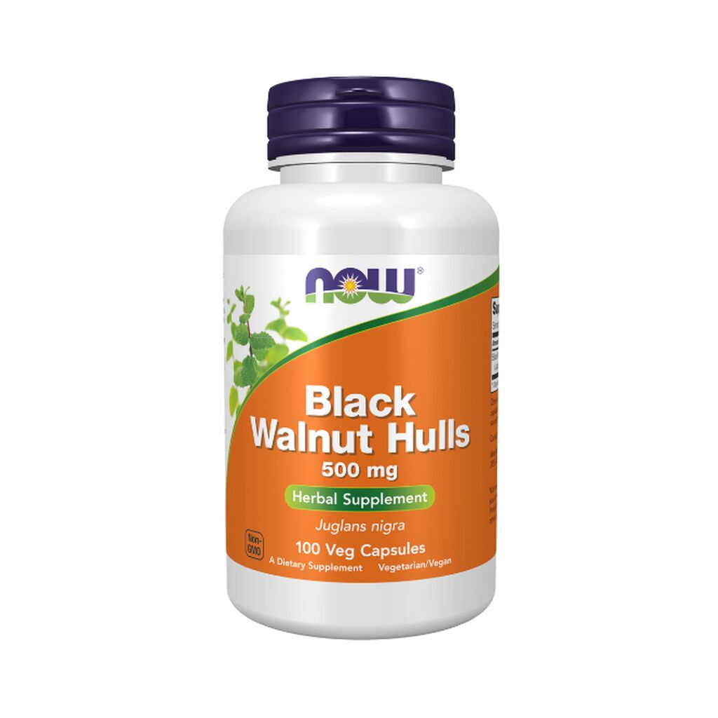 Now Black Walnut Hulls -500mg- 100 capsules